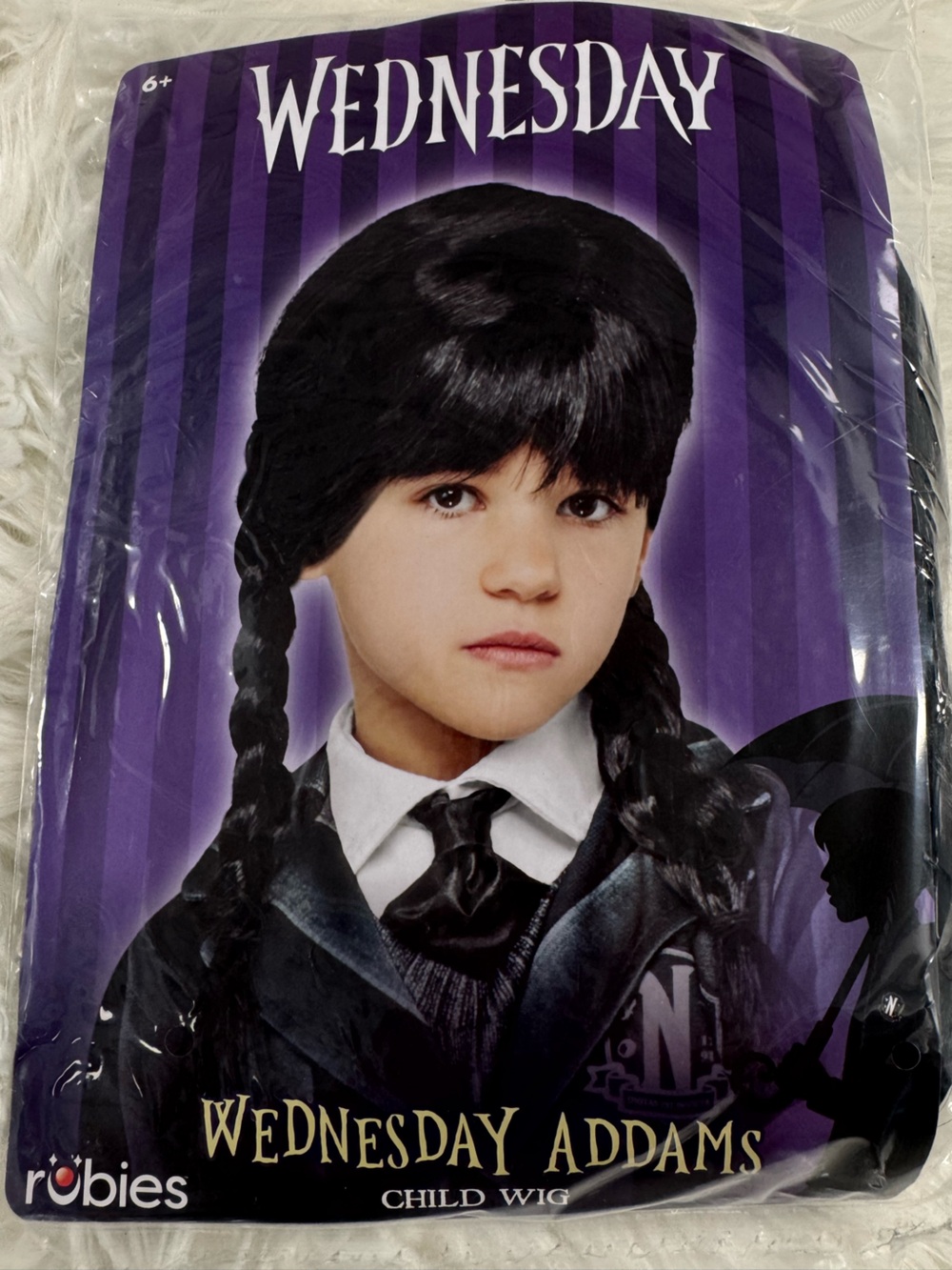 Wednesday Addams Family Black Braided Wig NEW Costume Accessory rubies Halloween